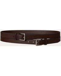 Ralph Lauren - Leather Double-Buckle Stacked Wide Belt - Lyst