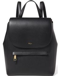 Ralph Lauren Leather Ellen Backpack - Black