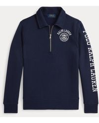 Polo Ralph Lauren - Ralph Lauren Boy's Logo Fleece Collared Sweatshirt - Lyst