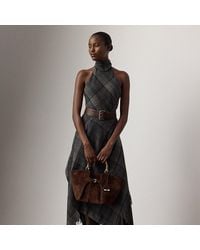 Ralph Lauren - Gonna Hadiah in lana scozzese - Lyst