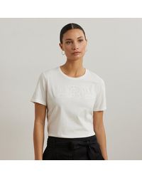 Ralph Lauren - Maglietta in jersey con logo di perline - Lyst