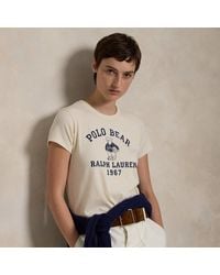 Polo Ralph Lauren - Camiseta De Punto Jersey Con Polo Bear - Lyst