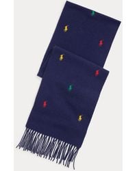 Polo Ralph Lauren - Sciarpa in lana con pony Polo - Lyst
