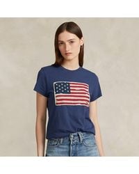Polo Ralph Lauren - Camiseta con bandera americana - Lyst