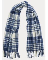 Polo Ralph Lauren - Sciarpa scozzese in lana con frange - Lyst