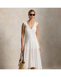 Polo Ralph Lauren - Eyelet Gauze Dress - Lyst