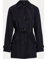 Trench-coat Adelphie en laine rayée Ralph Lauren Femme Vêtements Manteaux Imperméables et trench coats 