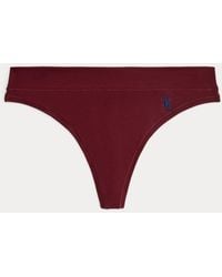 Polo Ralph Lauren - Stretch-Cotton Mid-Rise Thong - Lyst