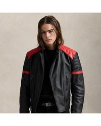 Polo Ralph Lauren - Leather Café Racer Jacket - Lyst