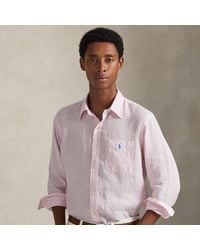 Polo Ralph Lauren - Custom Fit Striped Linen Shirt - Lyst