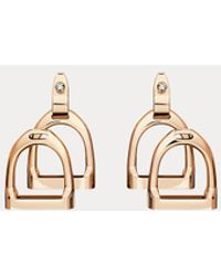 Ralph Lauren - Rose Gold Double-stirrup Earrings - Lyst