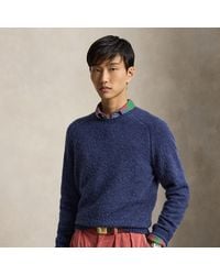 Polo Ralph Lauren - Suede-Patch Wool-Cashmere Jumper - Lyst