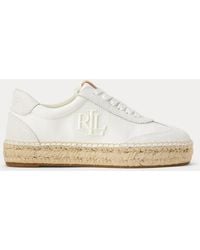 Ralph Lauren - Luize Canvas & Suede Espadrille Sneaker - Lyst