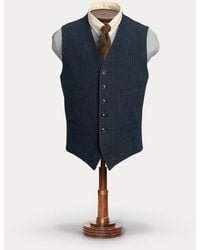 RRL - Striped Herringbone Waistcoat - Lyst