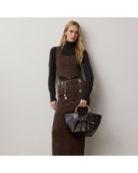 Ralph Lauren - Fontaine Wool-Blend Donegal Tweed Skirt - Lyst