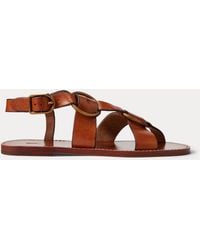 Polo Ralph Lauren - Double O-Ring Leather Sandal - Lyst