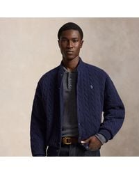 Polo Ralph Lauren - Relaxed Fit Cable-Knit Jumper Jacket - Lyst