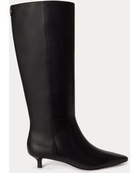 Ralph Lauren - Francesca Calfskin Tall Boot Heel - Lyst