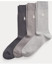 Polo Ralph Lauren - Tre paia di calze misto cotone a coste - Lyst