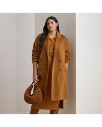 Ralph Lauren - Taglie Plus - Cappotto a doppio petto in misto lana - Lyst