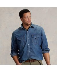 Polo Ralph Lauren Western Denim Shirt in Blue for Men | Lyst