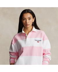 Polo Ralph Lauren - Striped Cropped Rugby Shirt - Lyst