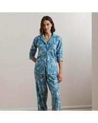 Ralph Lauren - Pigiama in twill di misto cotone a fiori - Lyst