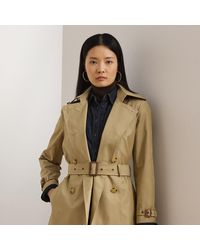 Ralph Lauren - Zweireihiger Trenchcoat Mit Baumwolle - Lyst
