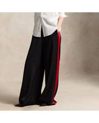 Polo Ralph Lauren - Crepe Wide-Leg Tuxedo Trouser - Lyst