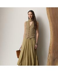 Ralph Lauren - Rock Jordyn Aus Plissiertem Chiffon - Lyst