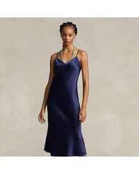 Polo Ralph Lauren - Silk Midi Slip Dress - Lyst