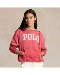Polo Ralph Lauren - Fleece Hoodie Met Hals Met Split En Logo - Lyst
