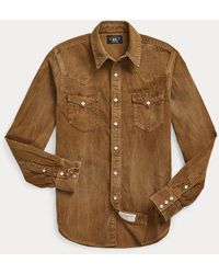 RRL - Slim Fit Corduroy Western Shirt - Lyst
