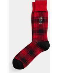 Polo Ralph Lauren - Polo Bear Plaid Wool-Blend Boot Socks - Lyst