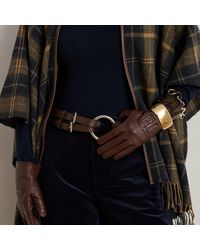 Ralph Lauren - Ralph Lauren Logo-Embossed Sheepskin Tech Gloves - Lyst