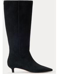 Ralph Lauren - Francesca Sheep-Suede Tall Boot Heel - Lyst