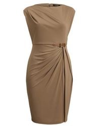 Ralph Lauren - Taglie Plus - Abito in jersey a barchetta con fibbia - Lyst