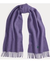 Polo Ralph Lauren - Fringe-Trim Wool Scarf - Lyst