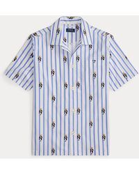Polo Ralph Lauren - Polo Bear Striped Poplin Pyjama Shirt - Lyst