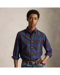 Polo Ralph Lauren - Custom Fit Plaid Brushed Oxford Shirt - Lyst