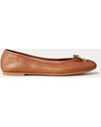 Ralph Lauren - Jayna Leather Flat - Lyst