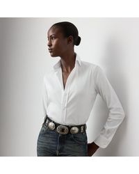 Ralph Lauren - Charmain Slim Fit Stretch Poplin Shirt - Lyst