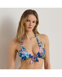 Ralph Lauren - Paisley Tie-Front Halter Bikini Top - Lyst