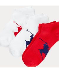 Polo Ralph Lauren 3 Paar Socken mit Big Pony - Rot