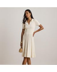 Ralph Lauren - Rib-Knit Short-Sleeve Jumper Dress - Lyst