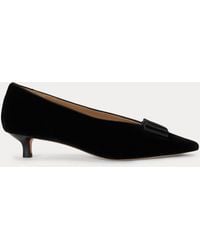 Ralph Lauren - Francesca Bow-Trim Velvet Pump - Lyst