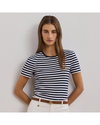 Ralph Lauren - Maglietta in cotone stretch a righe - Lyst