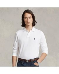 Polo Ralph Lauren - Slim Fit Mesh Long-Sleeve Polo - Lyst