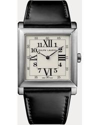 Ralph Lauren RL867 35 MM weißes Zifferblatt - Schwarz