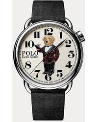 Polo Ralph Lauren - Armbanduhr in Weiß mit Tartan Polo Bear - Lyst